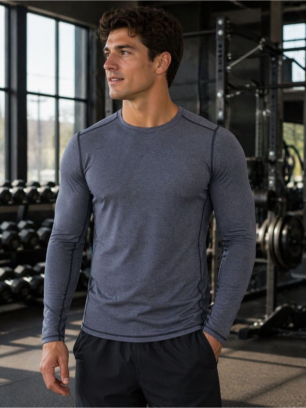 Men's Lululemon Long Sleeve Crewneck Athletic Shirt. Size Medium Performance.